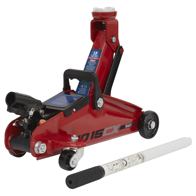 Sealey 1.5T Short Chassis Trolley Jack 1015CX
