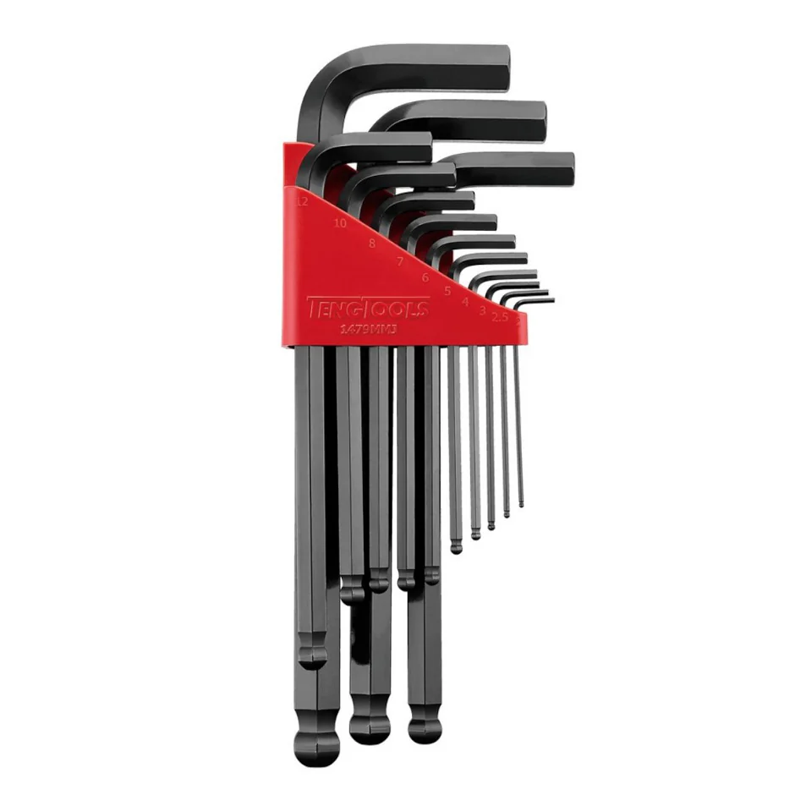 Teng Tools 1479MMJ Ballpoint Hex Key Set Metric 2-19 MM