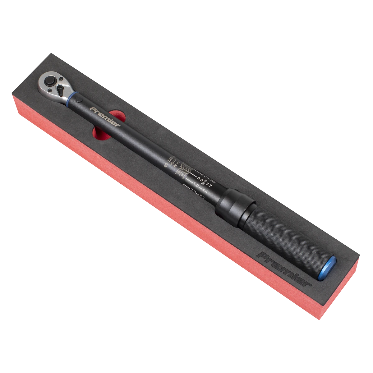 Sealey Premier Black Calibrated Micrometer Torque Wrench 3/8'' SQ Drive 20-120NM STW903B