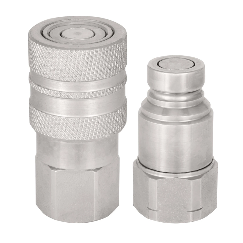 Flat Face Hydraulic Quick Release 1'' Male & Female Set (Probe & Carrier)