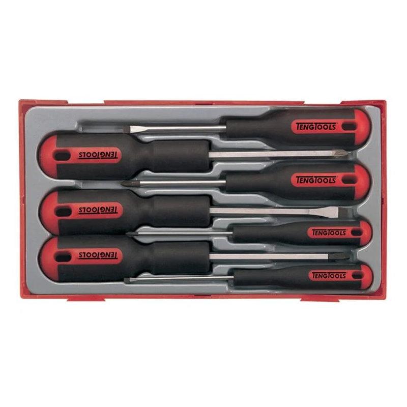 Teng Tools 7 Piece Mega PZ, PH Screwdriver Set TT917