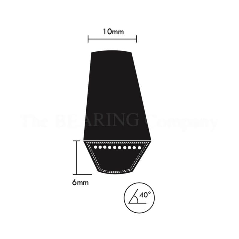 Z14 Pix Z-Section Classical Wrapped V-Belt 10x356Li
