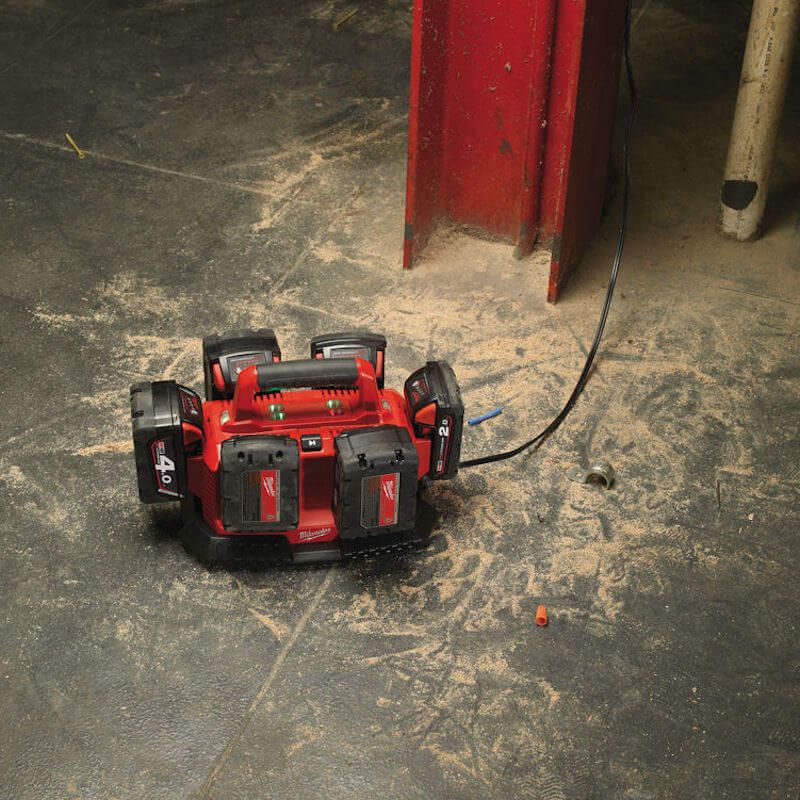 Milwaukee M1418C6 M14-M18 240V 6 Port Multibay Charger