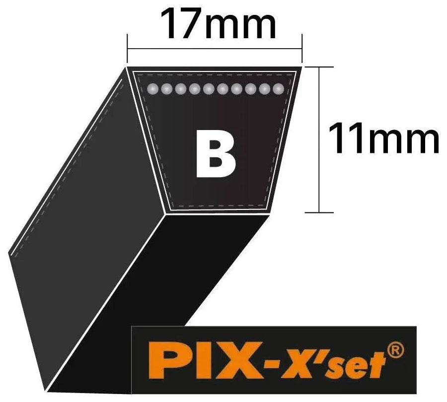 B142 Pix Classical Wrapped V-Belt B Section 17x3607Li