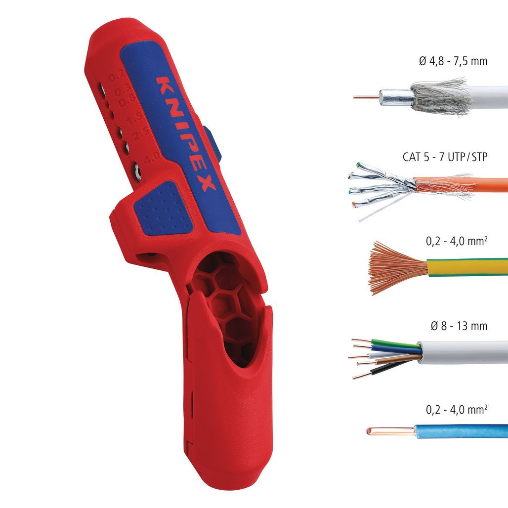 KNIPEX 16 95 01 SB ErgoStrip® Universal Stripping Tool, 135mm