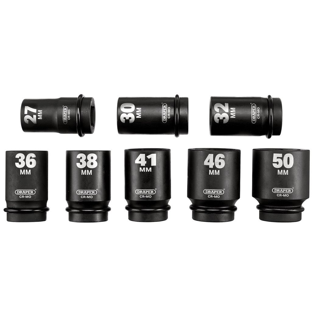 Draper 20210 HI-TORQ® Metric Deep Impact Socket Set 1" Square Drive 8pc