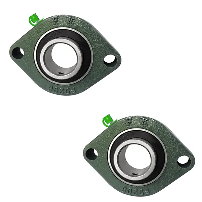 Pack of 2 - SBFD205 FK 2 Bolt Oval Flange Bearing with 25mm Bearing Insert