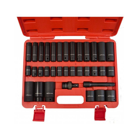 Jefferson 1/2" Impact Socket Set 34 Piece JEFISOC12-04