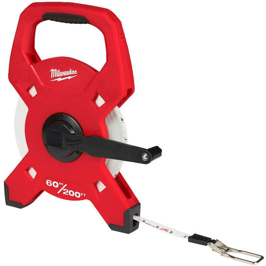 Milwaukee 60m/200ft Fibreglass Long Open Reel Tape 48225360