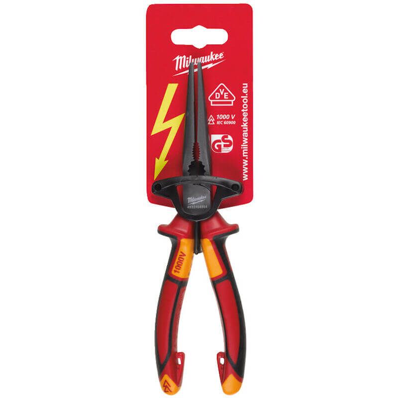 Milwaukee 205mm VDE Long Round Nose Pliers 4932464564
