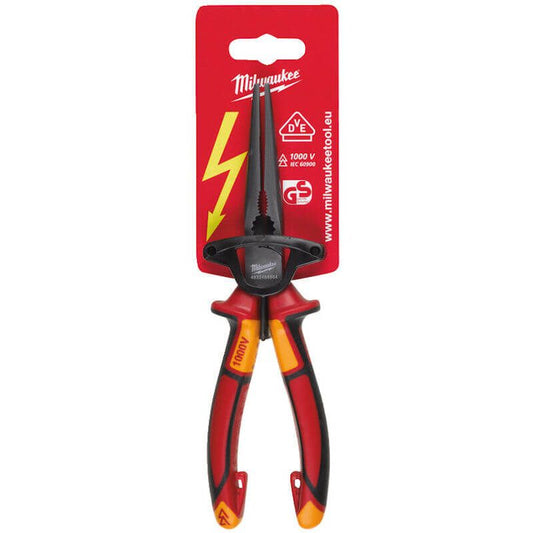 Milwaukee 205mm VDE Long Round Nose Pliers 4932464564