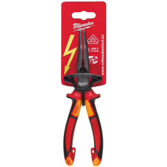 Milwaukee 205mm VDE Long 45° Round Nose Pliers 4932464565