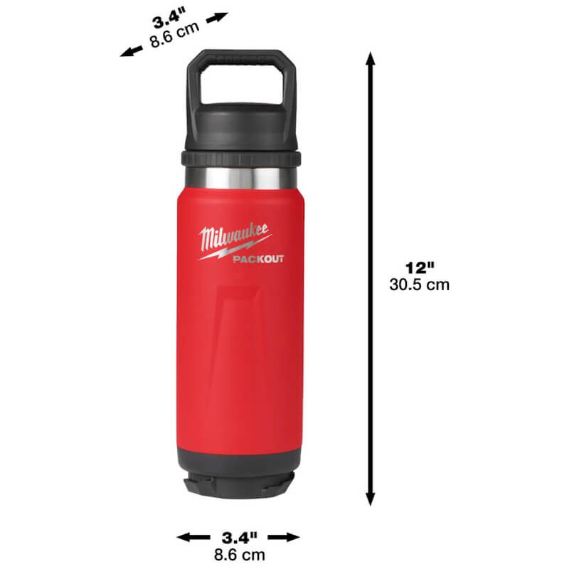 Milwaukee 710ml Insulated Water Bottle Chug Lid Red 4932493465