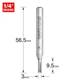 TREND C001A TWO FLUTE CUTTER 3MM DIAMETER 1/4" SHANK