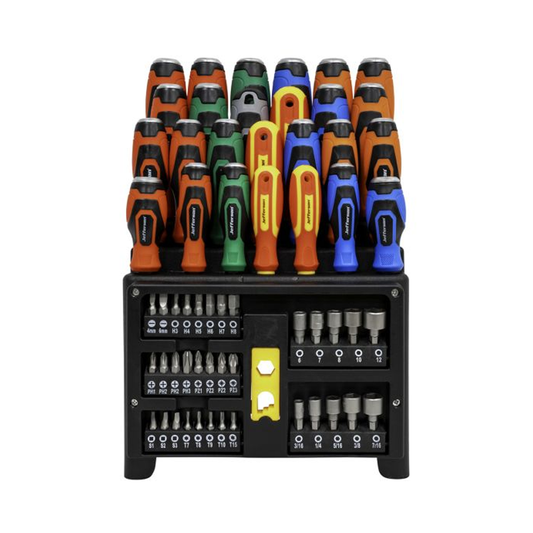 Jefferson CR-V 61pc Hammer Thru Screw Driver Bit & Nut Driver Set JEFDSET061