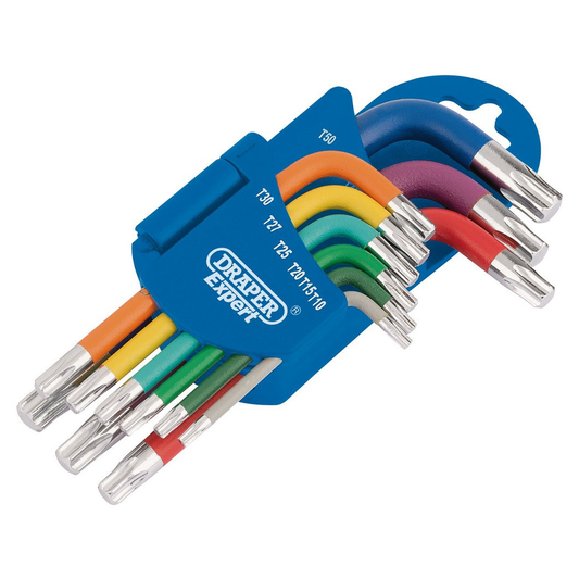 Draper Expert TX-STAR® Metric Coloured Short Arm Key Set 9pc (66135)