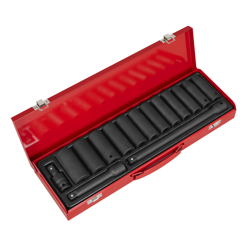 Sealey 15pc 1/2'' SQ Drive Deep Impact Socket Set AK5815M