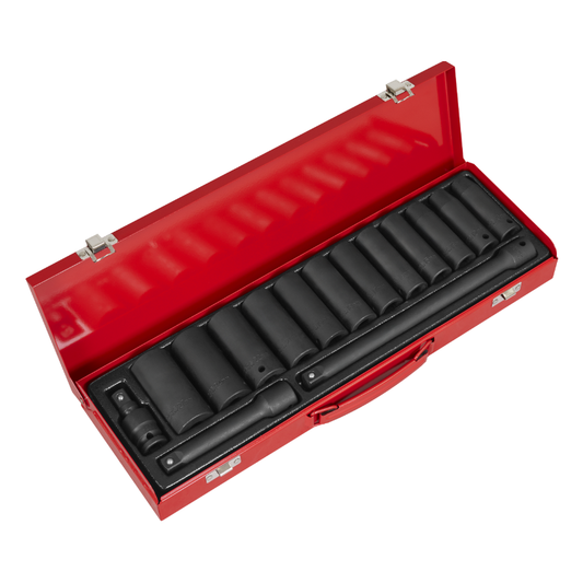 Sealey 15pc 1/2'' SQ Drive Deep Impact Socket Set AK5815M