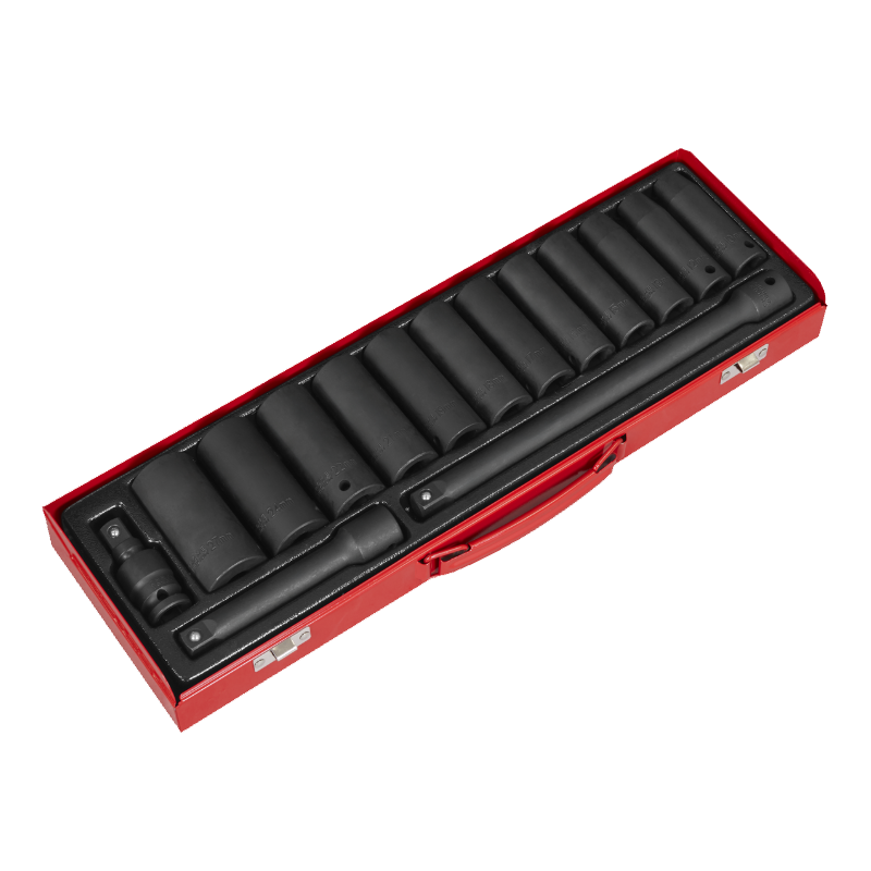 Sealey 15pc 1/2'' SQ Drive Deep Impact Socket Set AK5815M