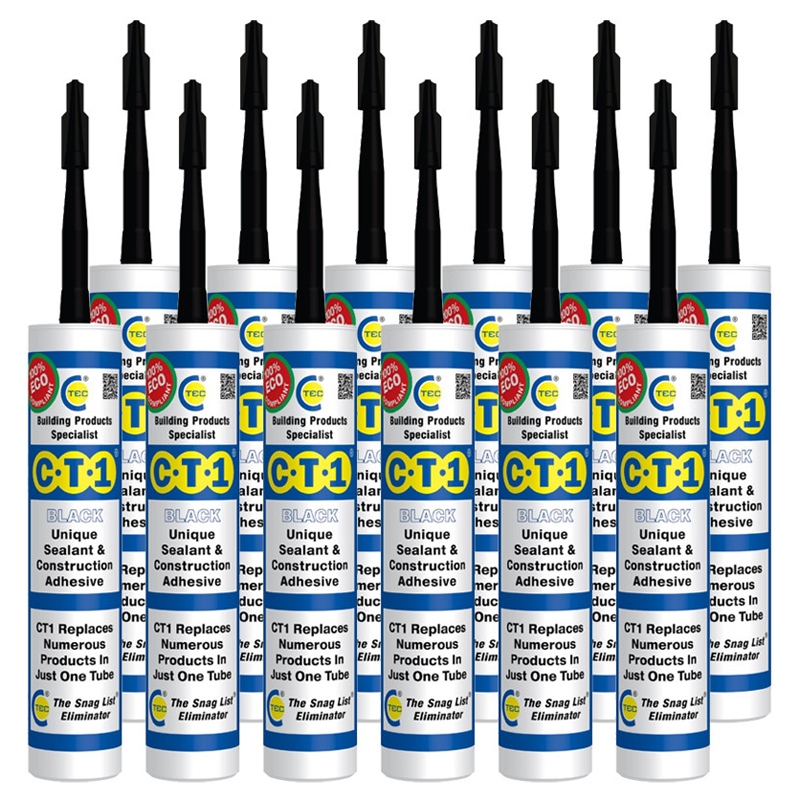 CT1 Black Sealant and Ahesive 290ml Cartridge (12 Pack)