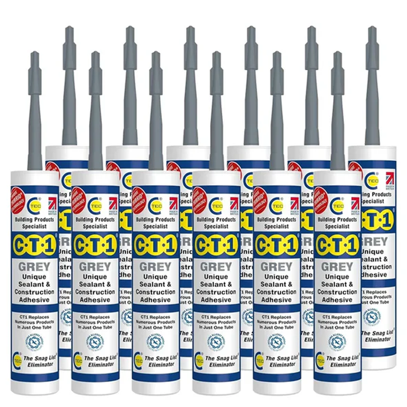 CT1 Grey Sealant and Ahesive 290ml Cartridge (12 Pack)