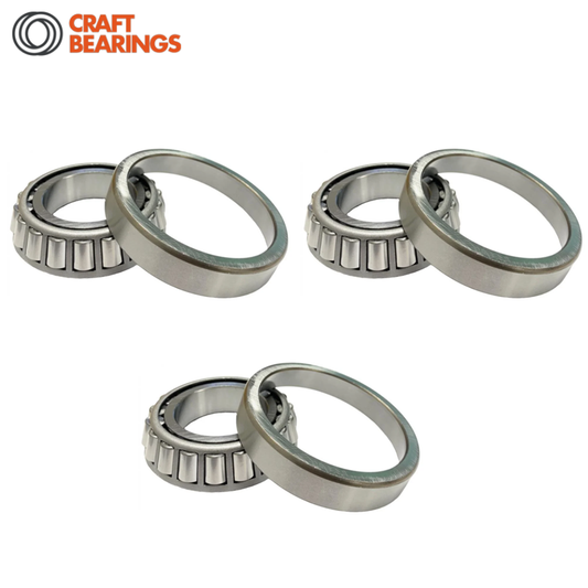 3 Pack of Craft 30205 Tapered Roller Bearing 25x52x16.25