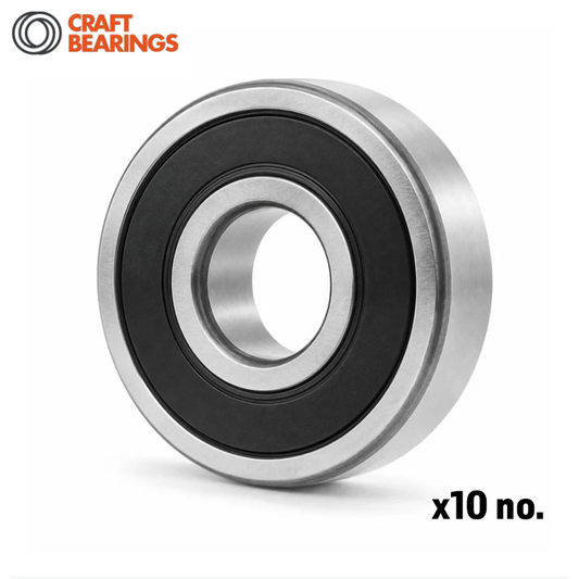 10 Pack of Craft 6001-2RSC3 Sealed Ball Bearing 12mm x 28mm x 8mm
