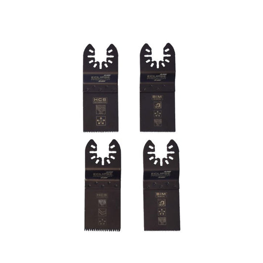 Eclipse EC-M4SET 4 Piece Oscillating Multi Tool Blade Set – Wood, Metal, Cutter