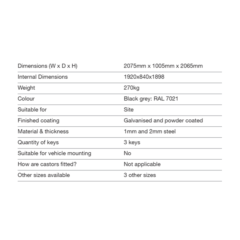Armorgard Forma-Stor FR100-T Flat Packed Storage Container