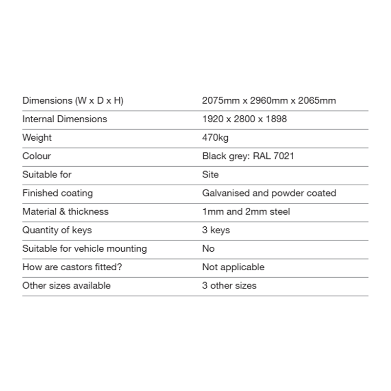Armorgard Forma-Stor FR300-T Flat Packed Storage Container