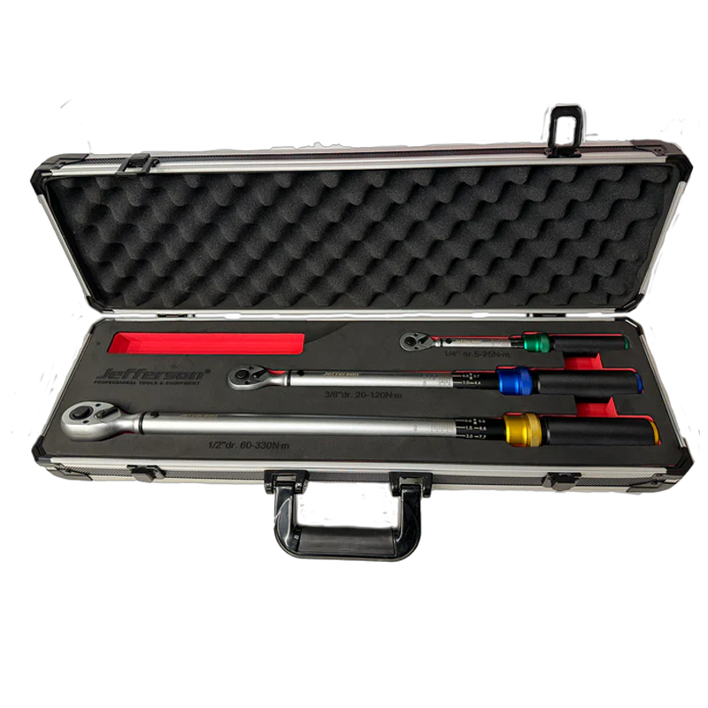 Jefferson 3pc Calibrated Micrometer Style Torque Wrench Set JEFTRQWRHSET03