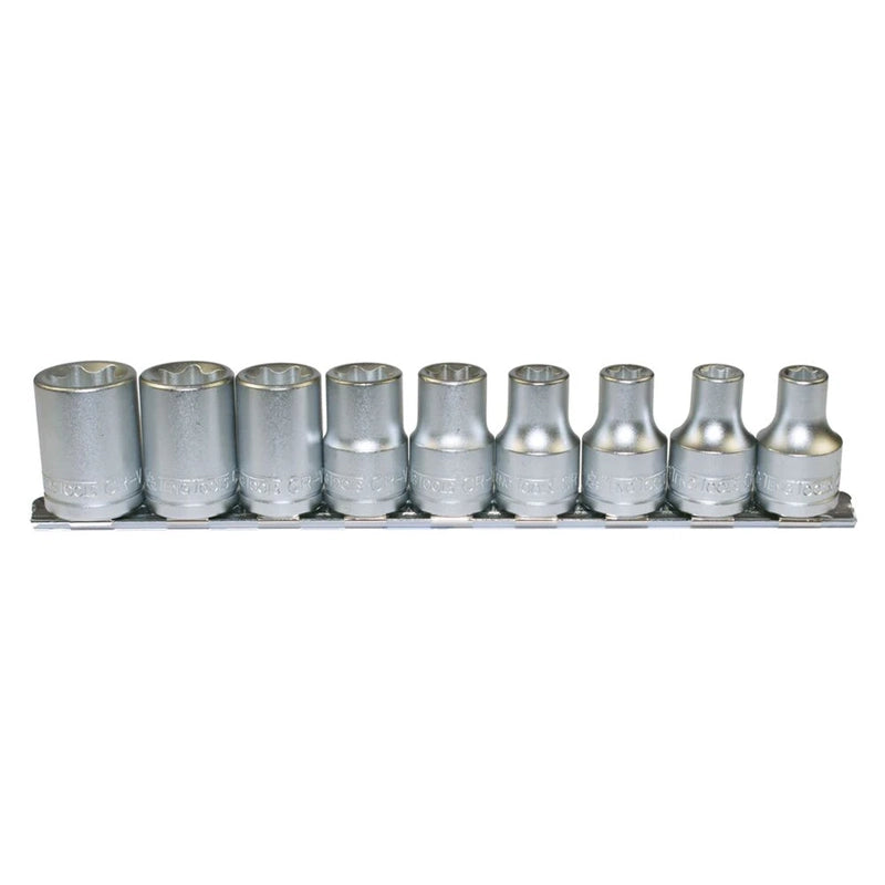 Teng Tools 1/2" TX-E Socket Clip Rail Set 9 Pieces M1210