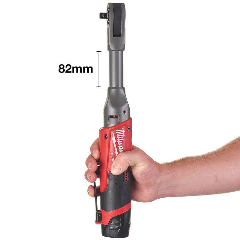 MILWAUKEE M12FIR38LR-0 12V FUEL LONG REACH 3/8'' RATCHET WITH 1/4'' ADAPTOR (BODY ONLY)