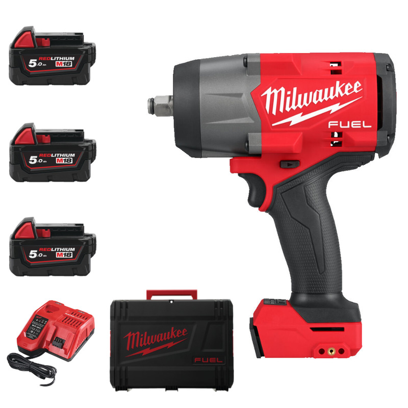 Milwaukee M18FHIW2F12-503X 18V FUEL 1/2'' High Torque Impact Wrench (3x 5Ah Batteries, Charger, Case) (Copy)