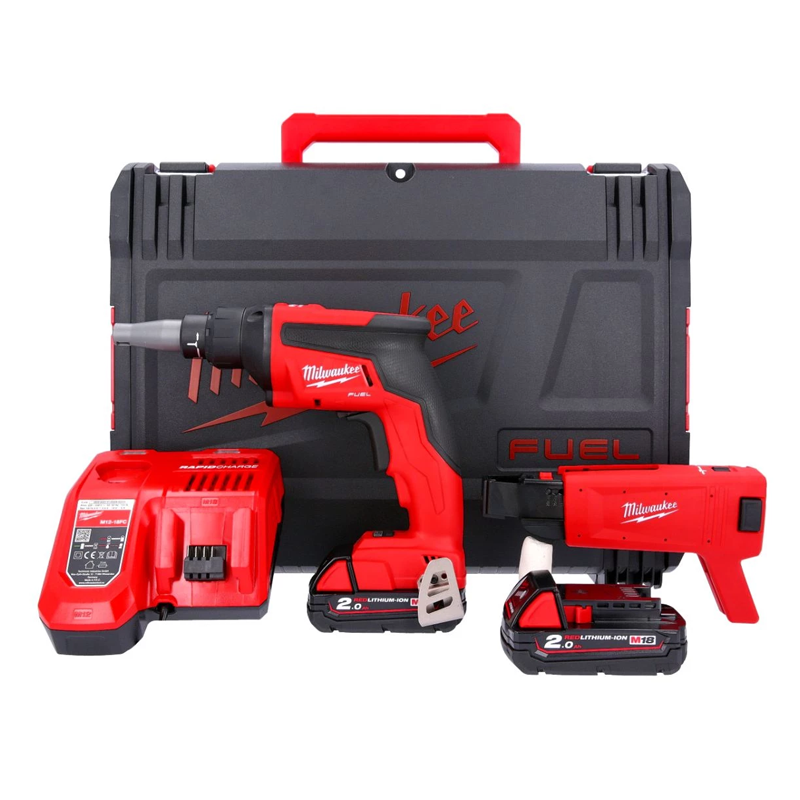 Milwaukee M18FSGC-502X M18 Screwgun w/ Collated Attachment (2x 2AH Batteries, Charger & Case)