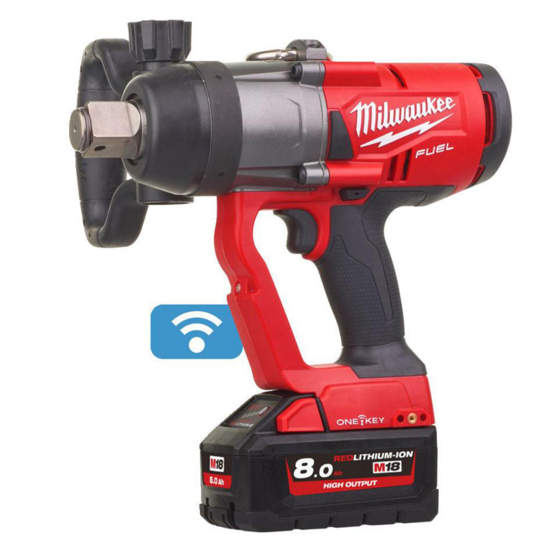 MILWAUKEE M18ONEFHIWF1-802 18V ONE KEY FUEL 1'' IMPACT WRENCH KIT (2x 8Ah FORGE, CHARGER, CASE)