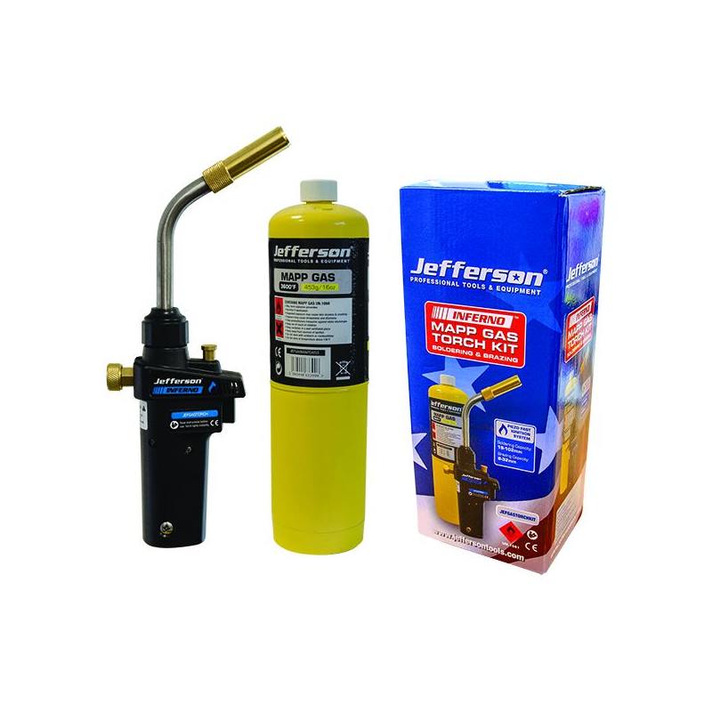 Jefferson Soldering & Brazing Gas Torch & Mapp Gas Kit GASTORCHKIT