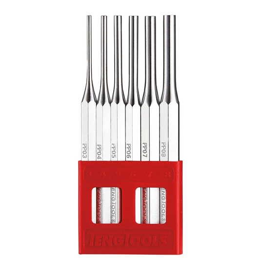 Teng Tools Parallel Pin Punch Set 6 Pieces PPS06
