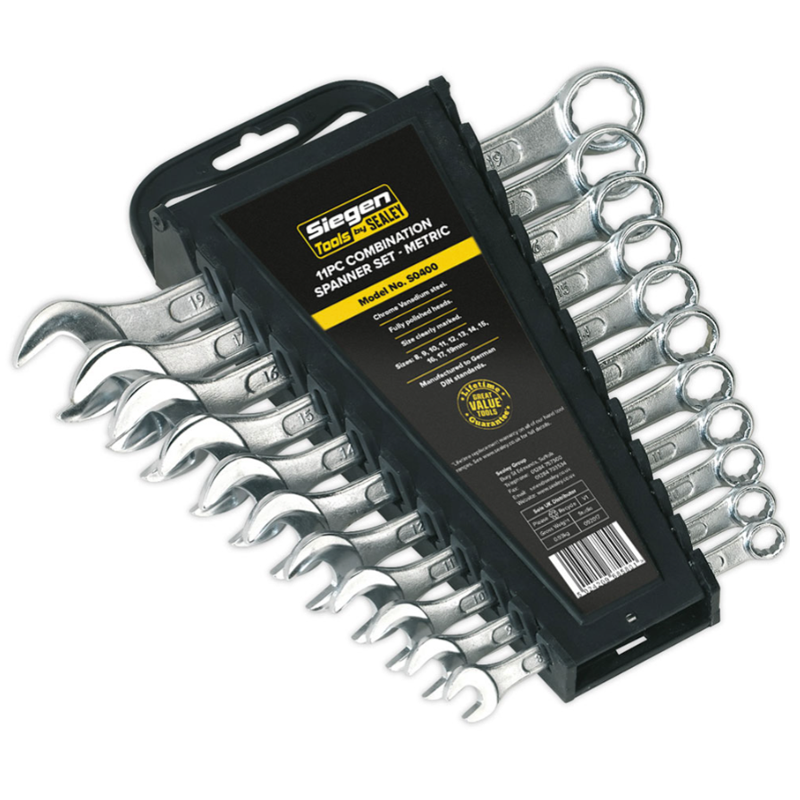 Siegen by Sealey 11pc Combination Spanner Set S0400