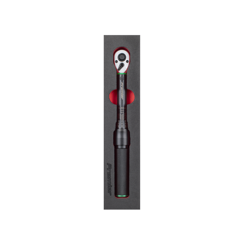 Sealey Premier Black Calibrated Micrometer Torque Wrench 1/4'' SQ Drive 5-25NM STW901B