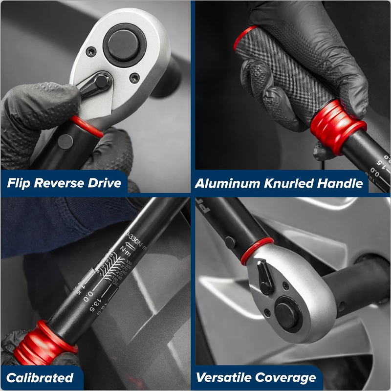 Sealey Premier Black Calibrated Micrometer Torque Wrench 1/2'' SQ Drive 60-330NM STW905B