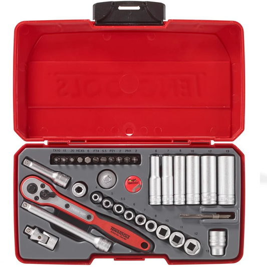 Teng Tools T1436 1/4" Socket Set 6 pt 36pcs