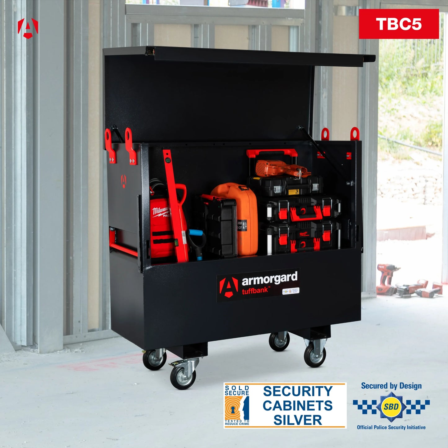 Armorgard TBC5 Tuffbank Secure Tool Vault Truck Box 1525x615x1265