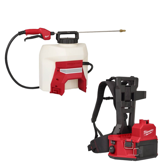 Milwaukee M18 BBPFP2 Backpack and M18 BBPFP2-CST Chemical Switch Tank 15L Spray Tank Kit