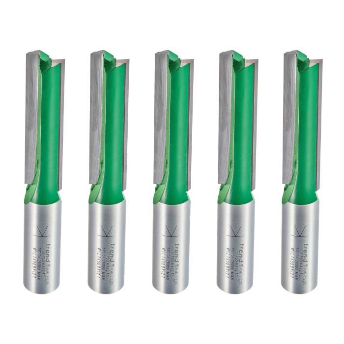 TREND CR/KFP/5 12.7mmx 50mm (1/2") SHANK WORKTOP ROUTER CUTTER BITS PACK OF 5