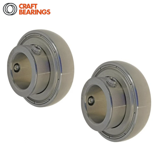 Pack of 2- SB205 Metric Bearing Insert with 25mm Bore 52mm Outside Diameter 0.36kg
