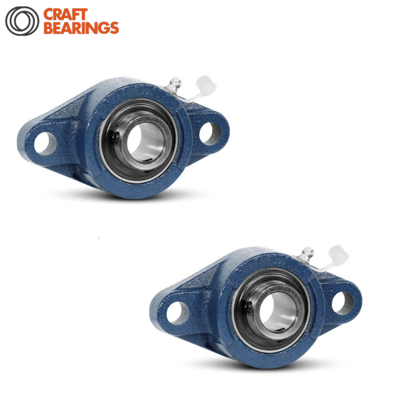 Pack of 2 CRAFT UCFL208 Two-Bolt Flange Bearing Unit 3.2kg