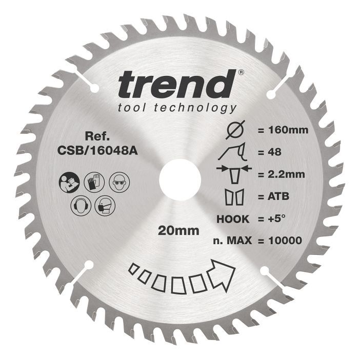 CSB/16048A - Trend Wood Circular Saw Blade 160mm x 20mm x 48T