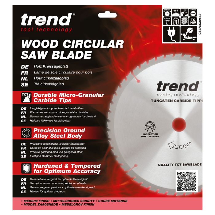 CSB/CC30548 - Trend Wood Mitre Saw Blade 305mm x 30mm x 48T