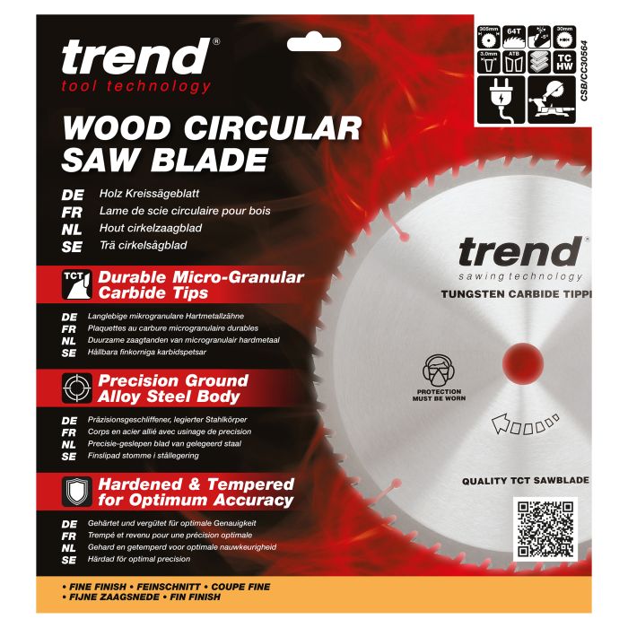 CSB/CC30564 - Trend Wood Mitre Saw Blade 305mm x 30mm x 64T